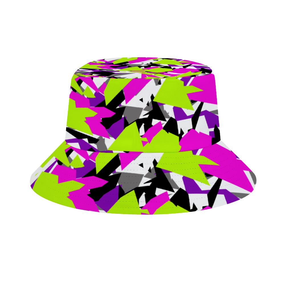 Pink Glitch Camo Bucket Hat
