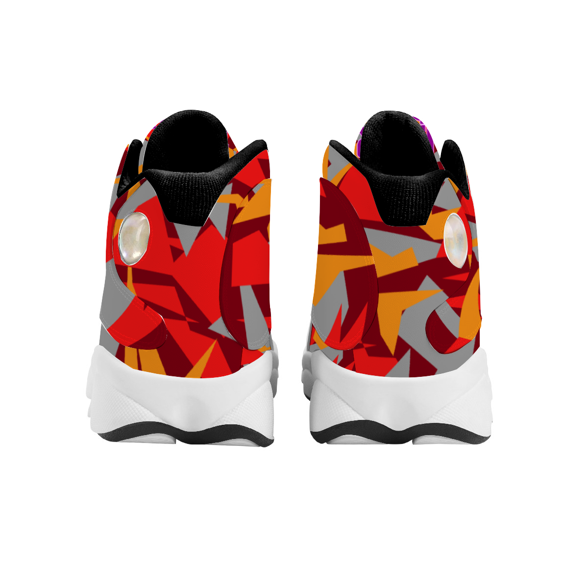 Digital Camo on Maroon Basketball Sneakers