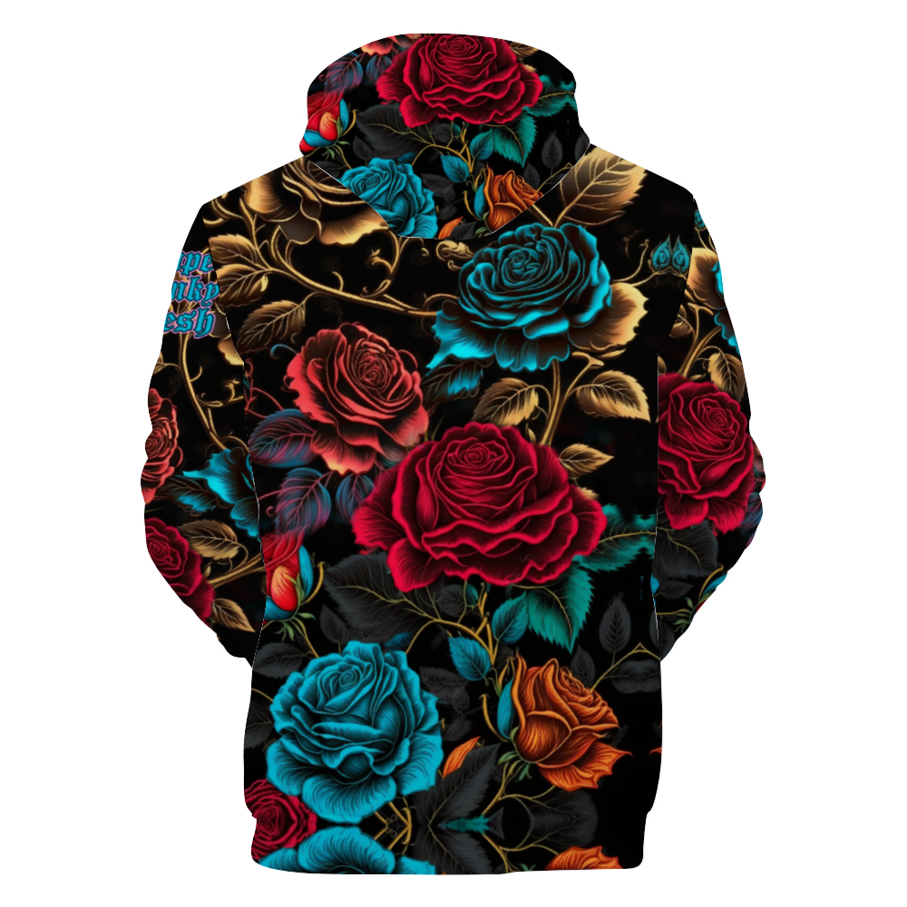 Gold and Roses Hoodie w/pockets