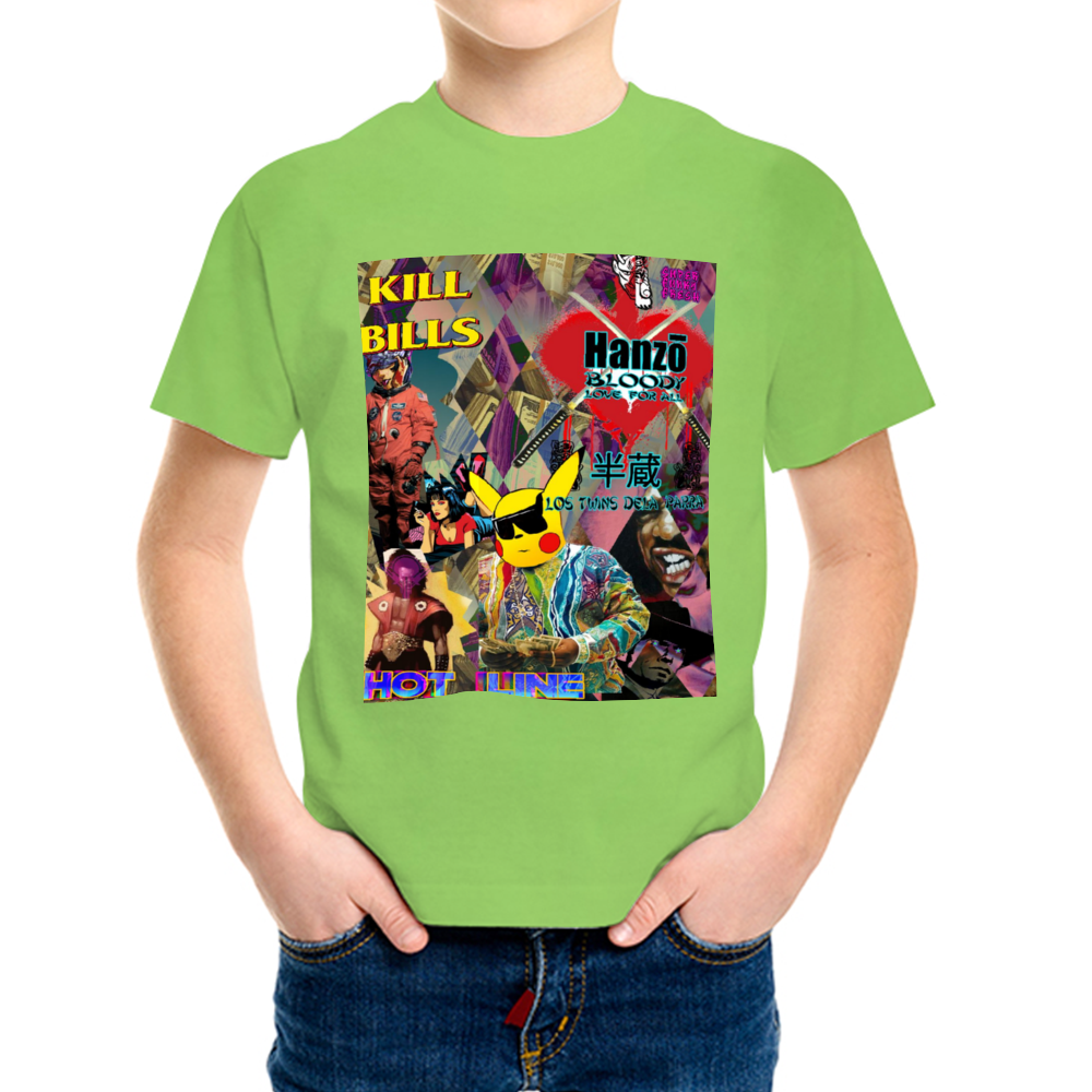 Kill Bills Children's Short Sleeve T-Shirt Offset Heat Transfer Print | Gildan 76000B