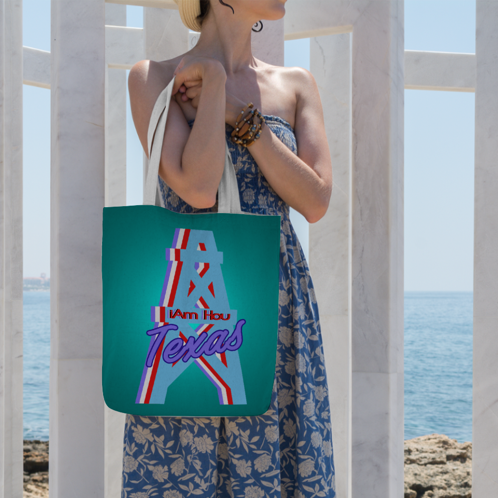 I am Hou Blue Great Martin Canvas Tote Bags 15" × 16" 1 Side Printing