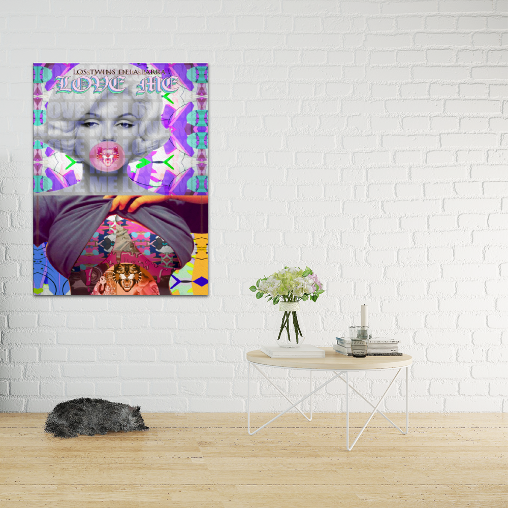 DeLa Parra Monroe Print on Wooden Inner Framed Canvas Painting 24" x 31"