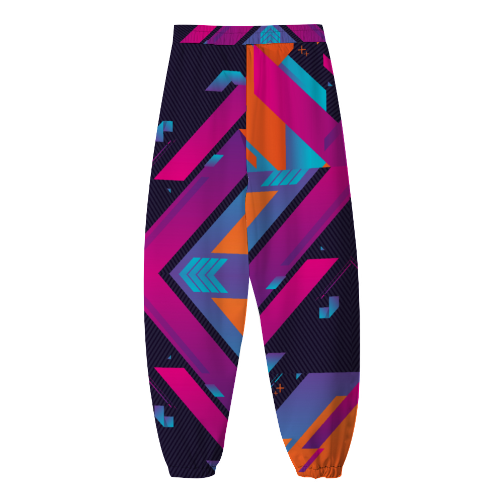 Purple Power Long Casual Baggy Jogger Pants