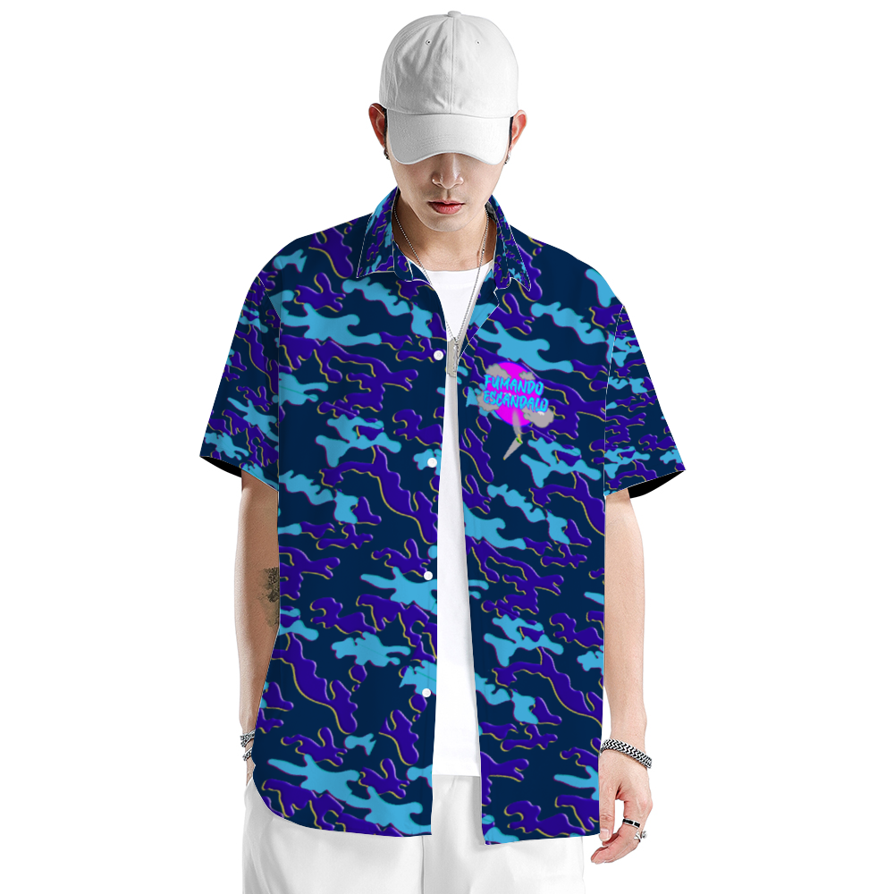 Blue Camo Fumando Escandalo Short Sleeves Shirt Unisex Shirts