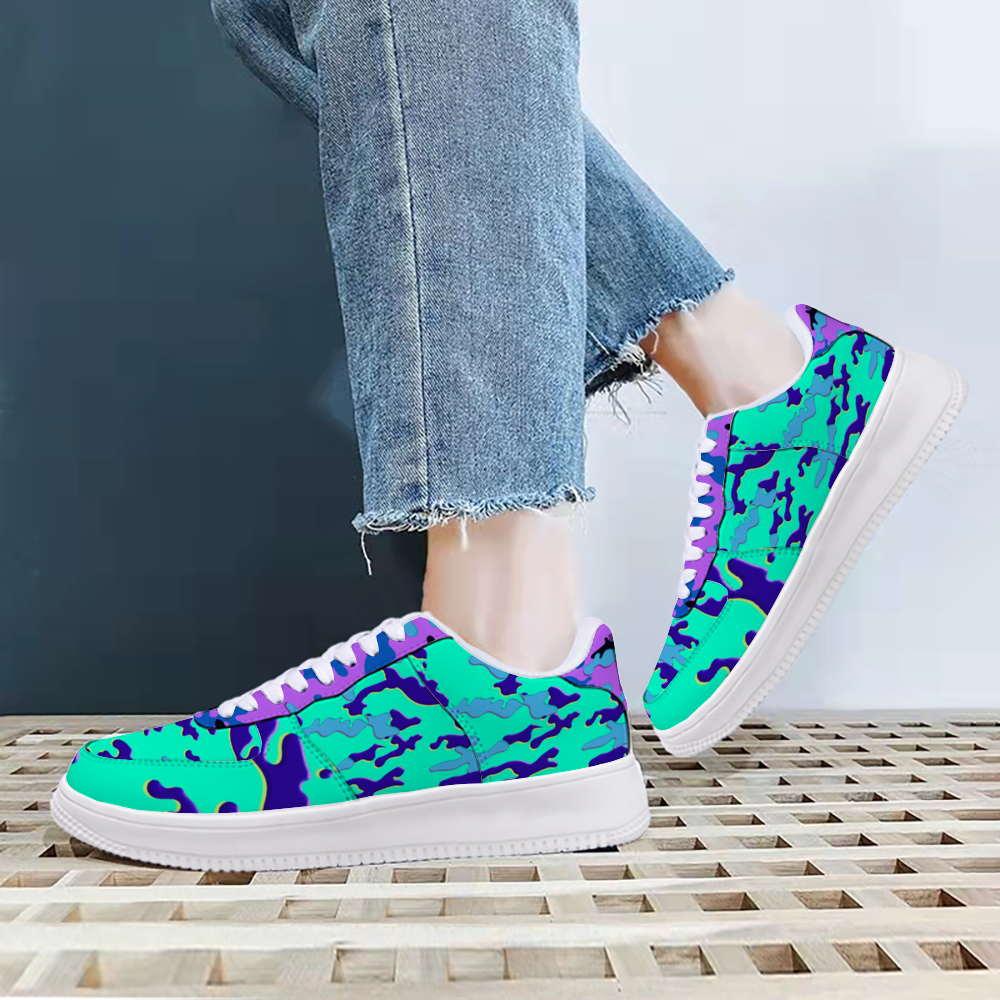 Camo Baby Blue Unisex Sneakers Leisure Sports Shoes