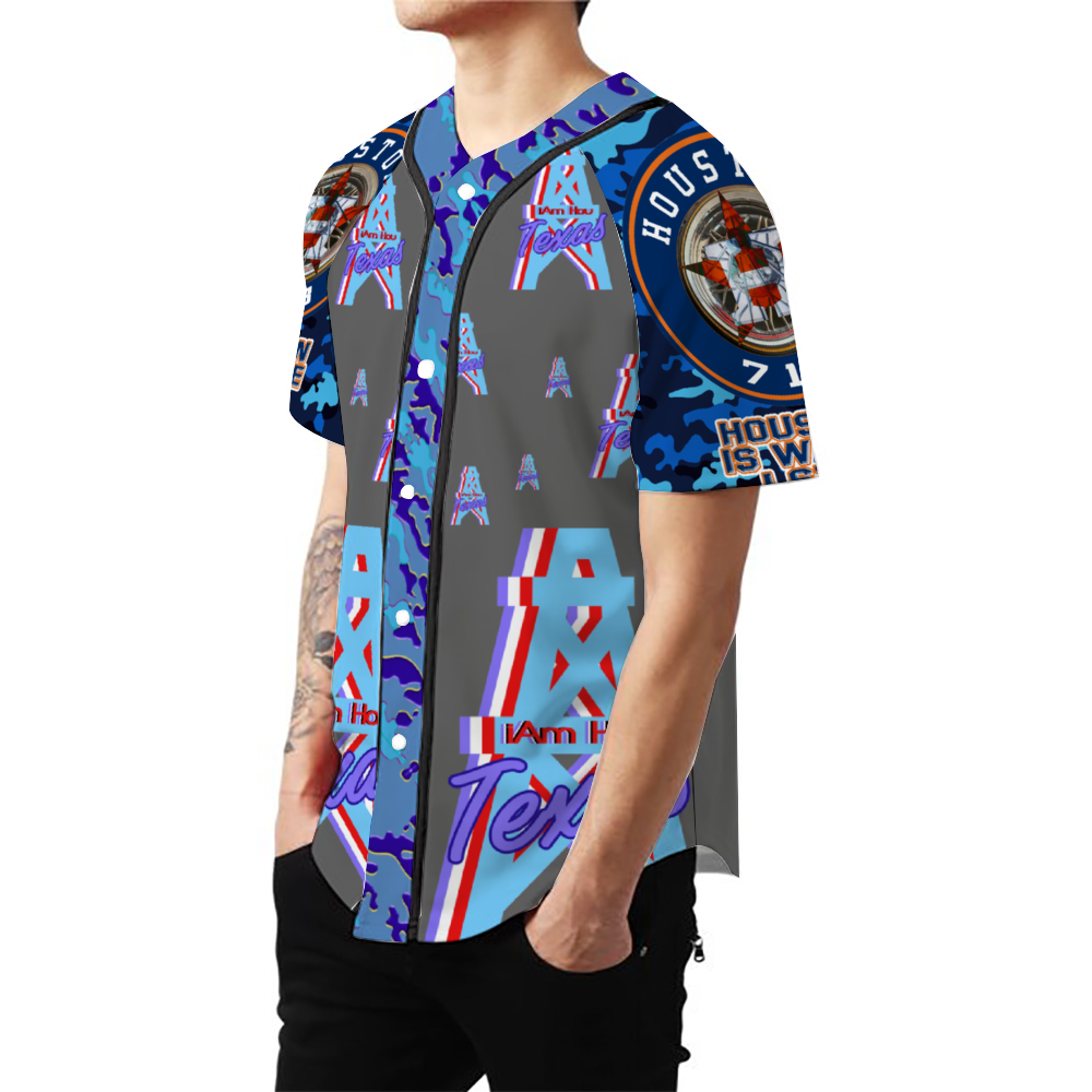 I Am Hou Unisex All Over Print Baseball Jersey Sports Jersey