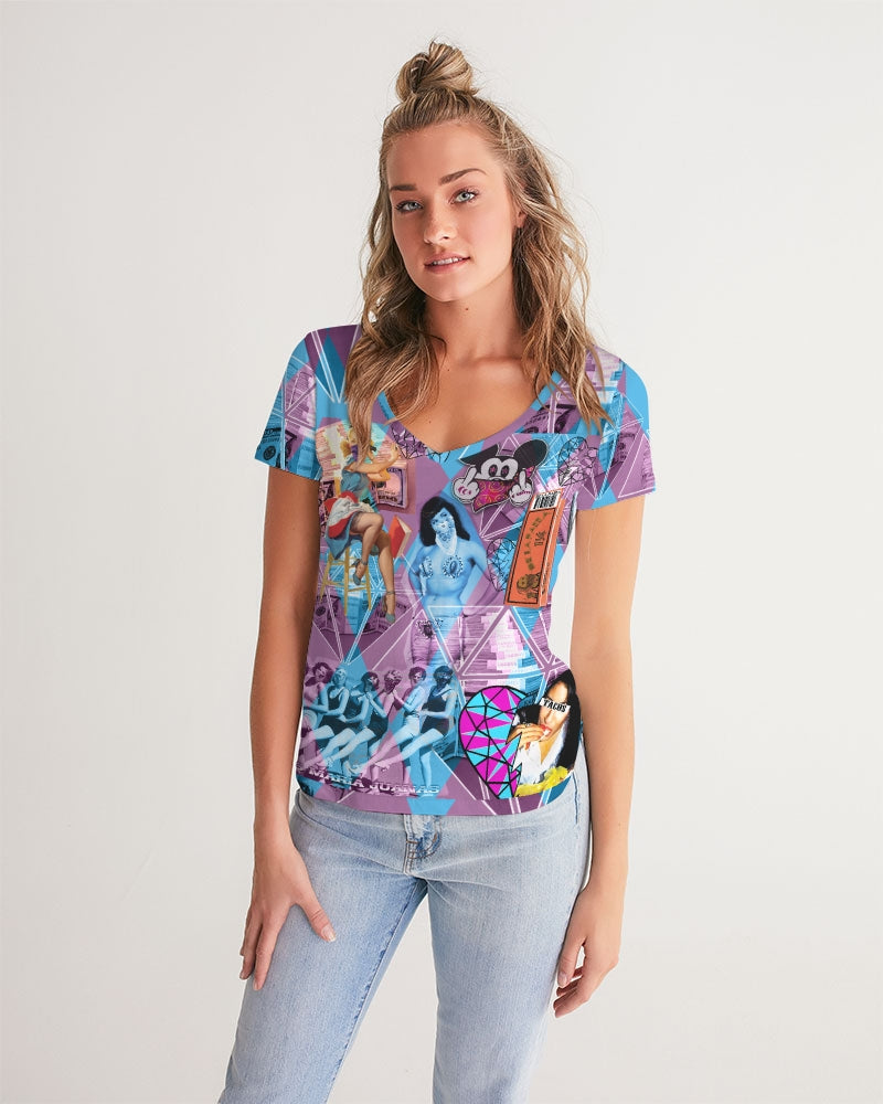 Las Mariajuanas Women's V-Neck Tee