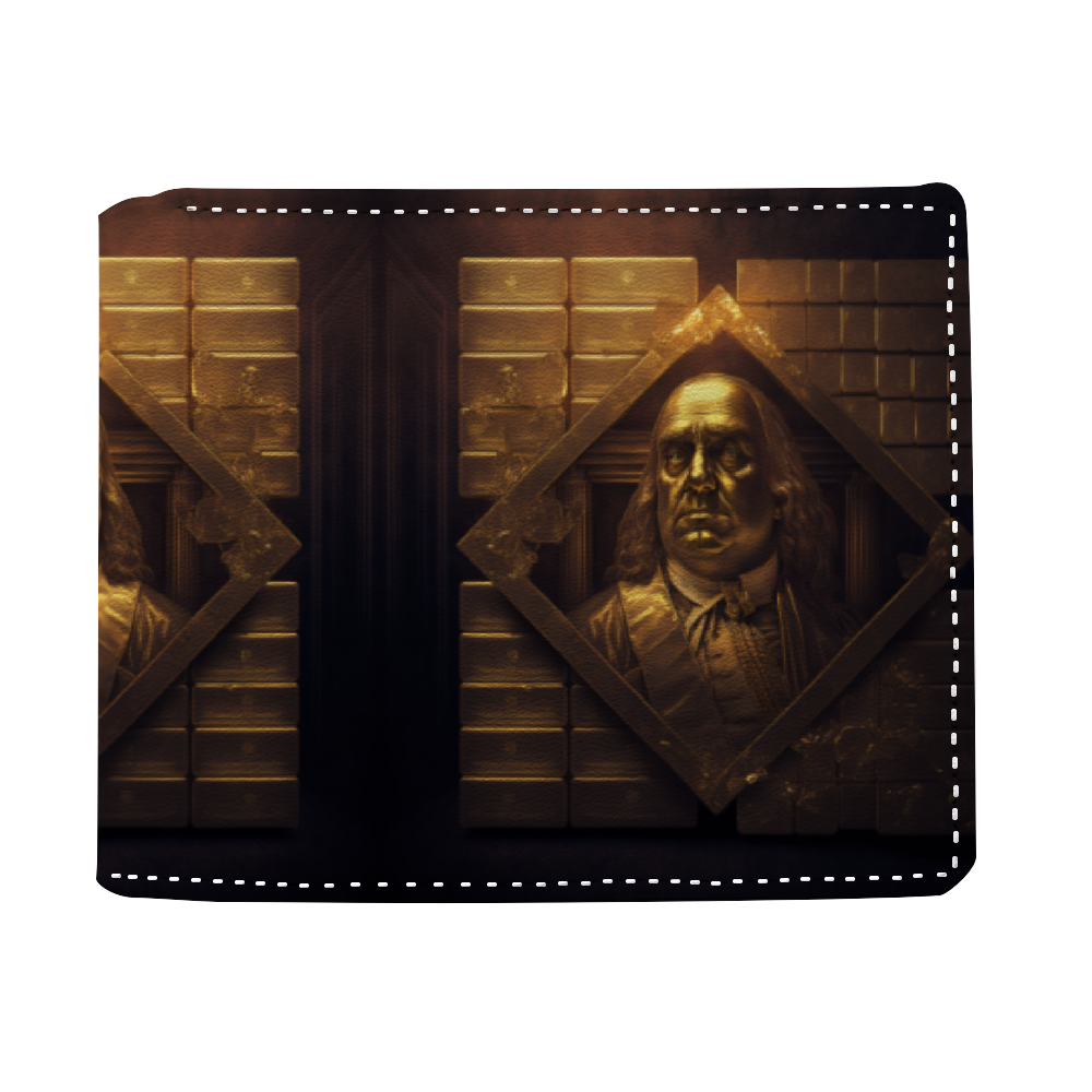 Gold Franklin Cowhide Wallet