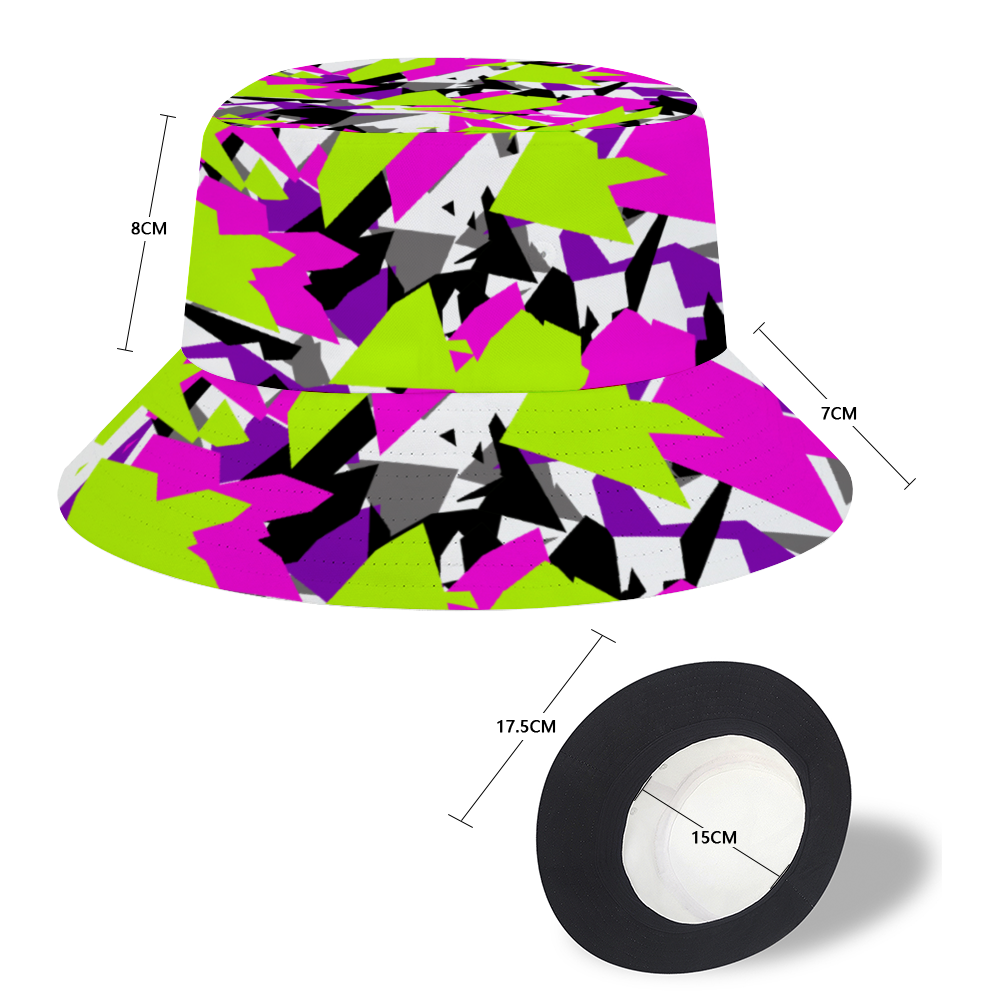 Pink Glitch Camo Bucket Hat