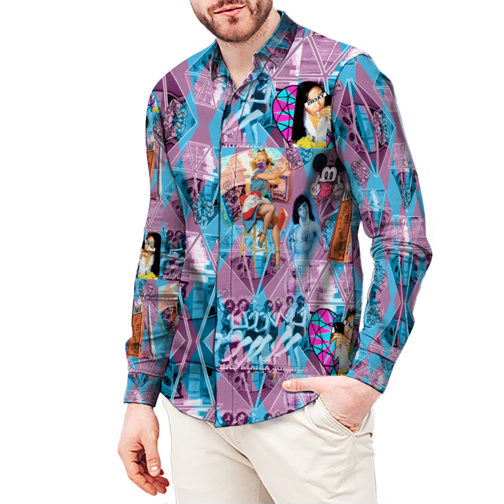 Las Maria Juanas Men's Slim Fit Long Sleeve Shirt