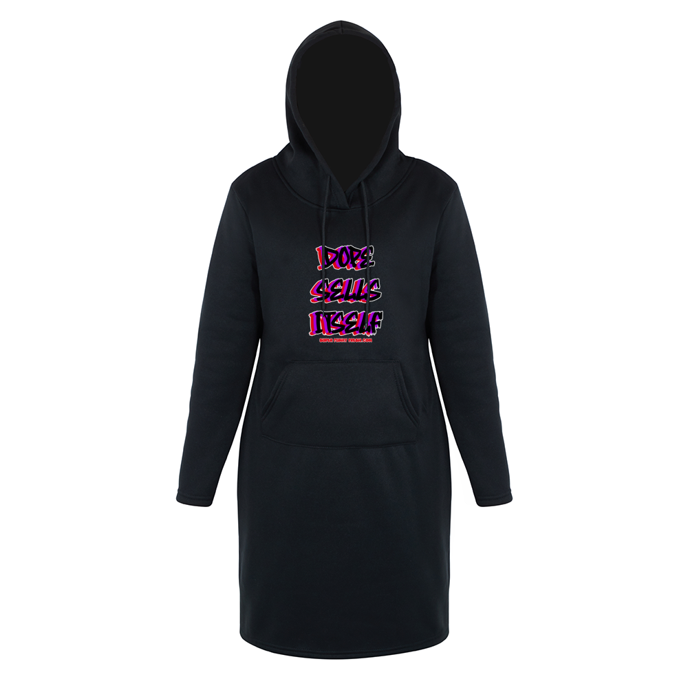 Dope Sells Itself Women's Long Sleeve Hoodies with Pocket Mini Dress