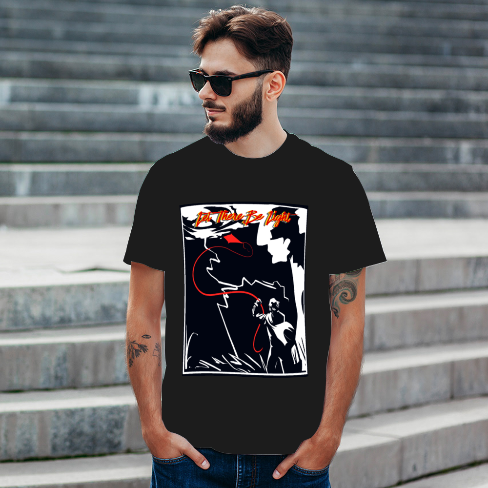 Let There Be Light T-Shirt Front and Back Print DTG | Gildan HA00