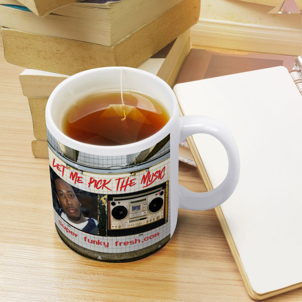 Let Me Pick The Music ODB 11 Oz White Ceramic Coffee Mug 2 Sides Different Designs