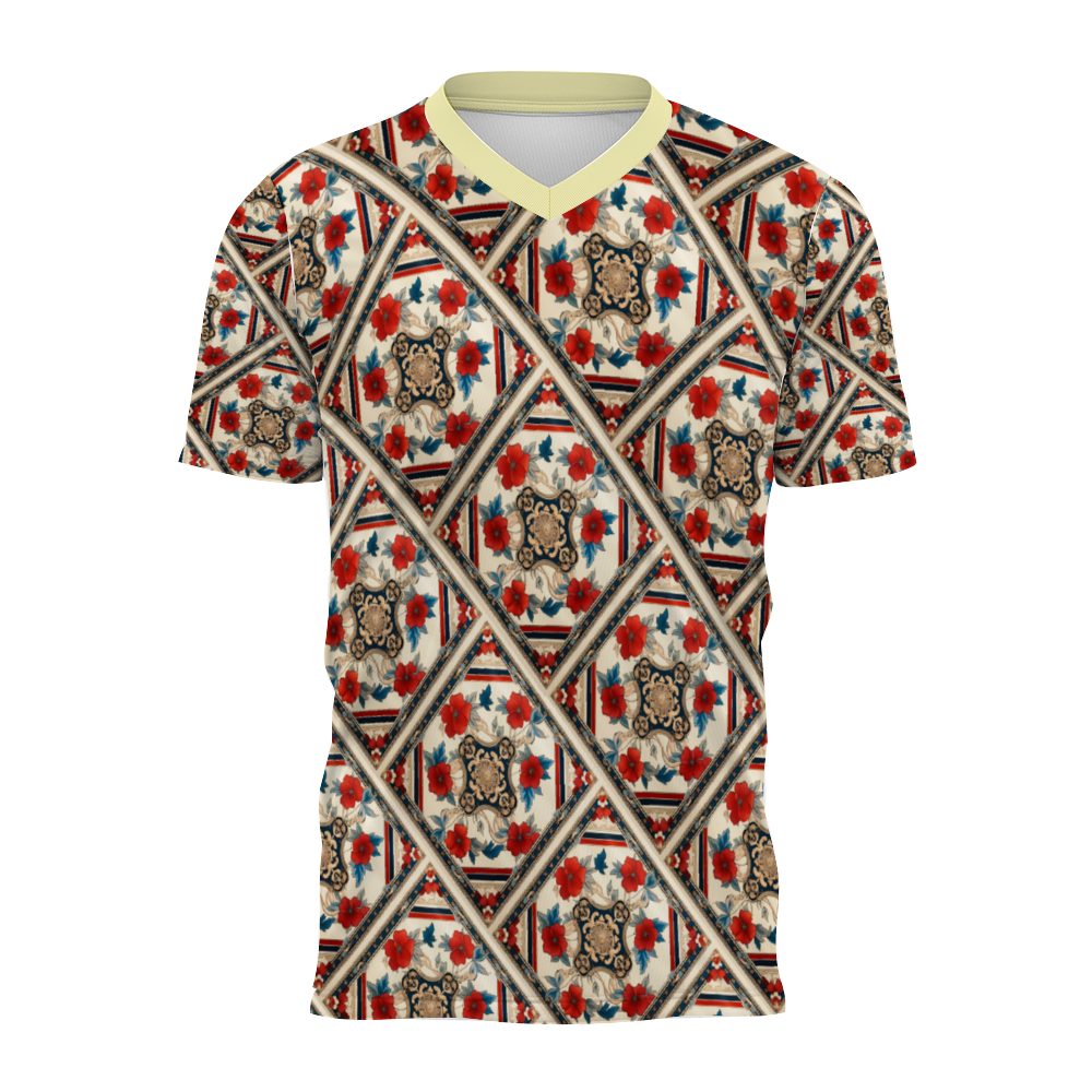 Dela Parra Men's V-Neck Short Sleeved Soccer Jersey