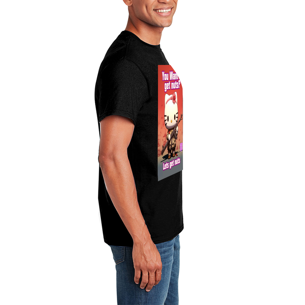 Lets Get Nuts Custom Unisex Cotton T-shirts Gildan 5000 Short Sleeve Casual Loose Shirts Tees