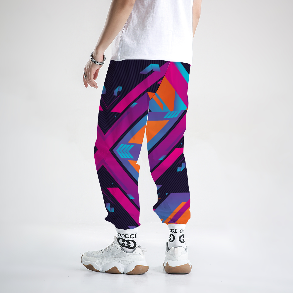 Purple Power Long Casual Baggy Jogger Pants