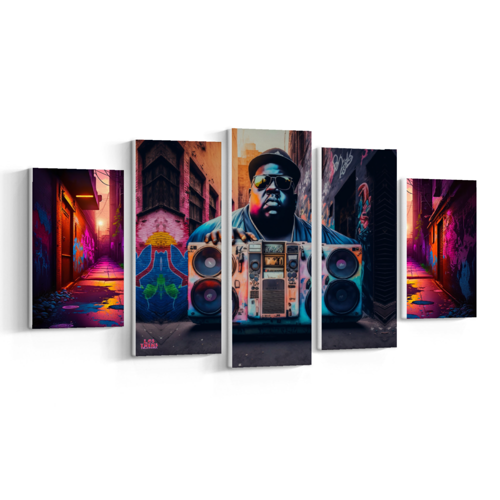 Notorious Dedication to The B.I.G Canvas Painting Five Paintings a Group