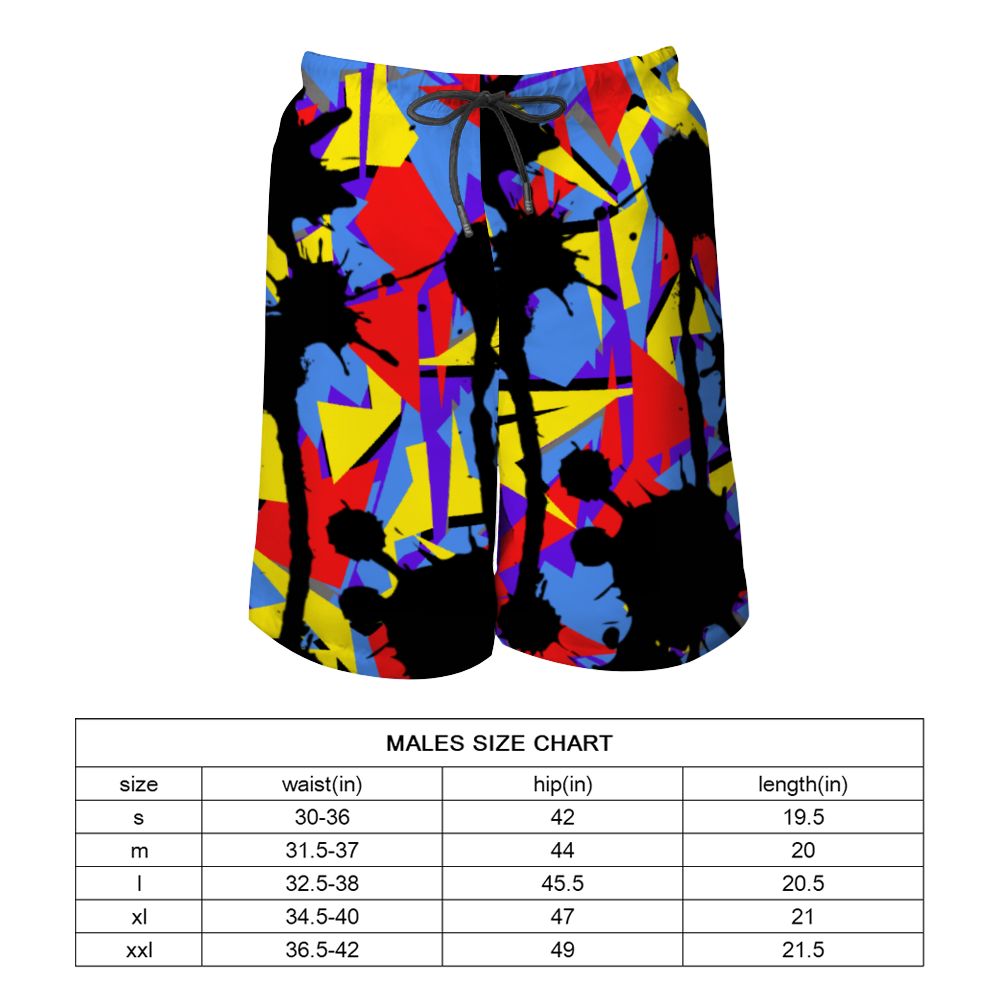 Digital Camo Beach Shorts with Mesh Lining