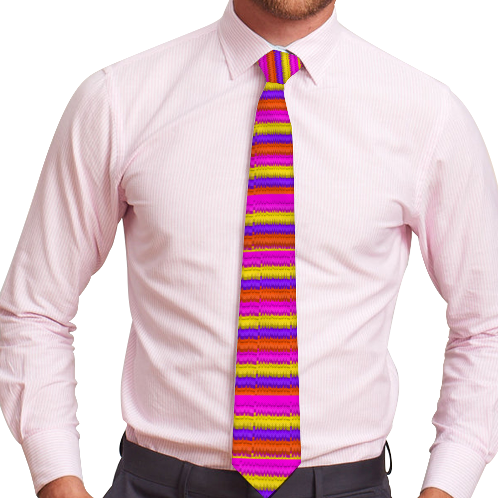 Pinata Tie (pink and yellow hues)