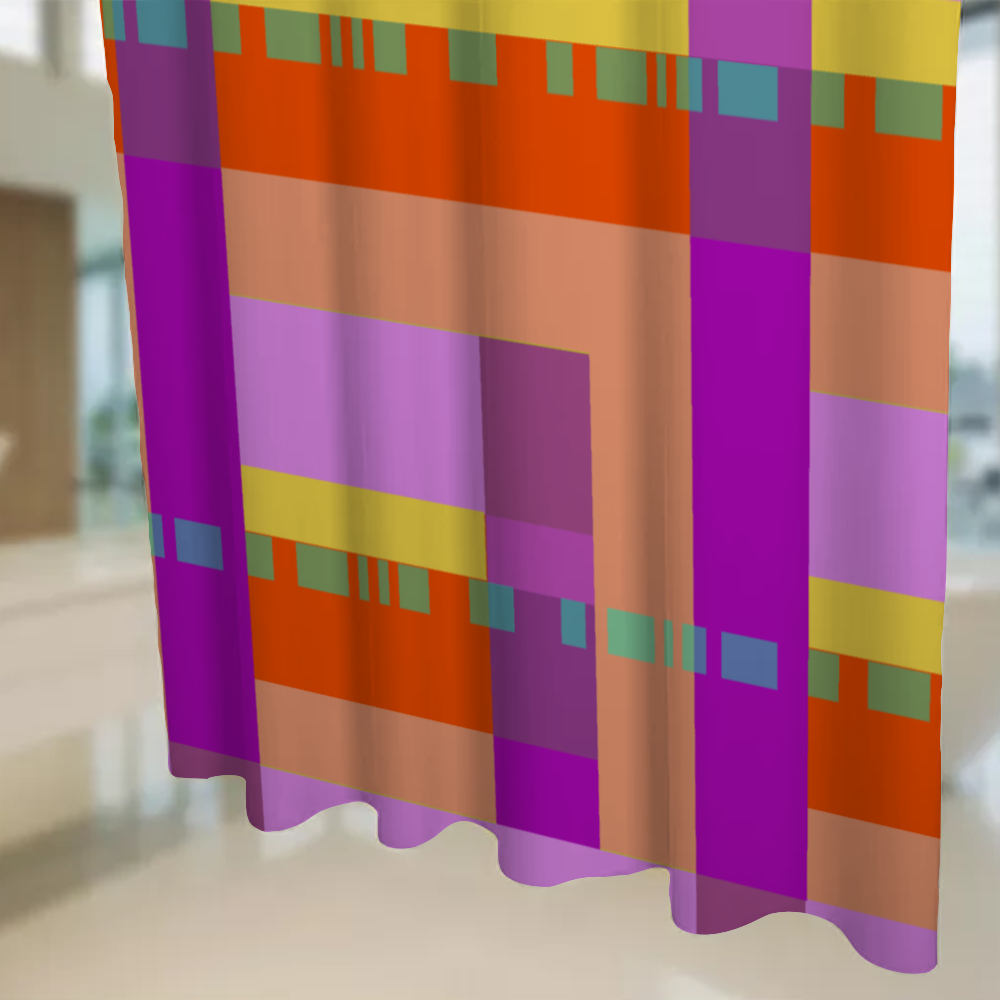 Houston Sunset Bath Shower Curtain 71" x 69"