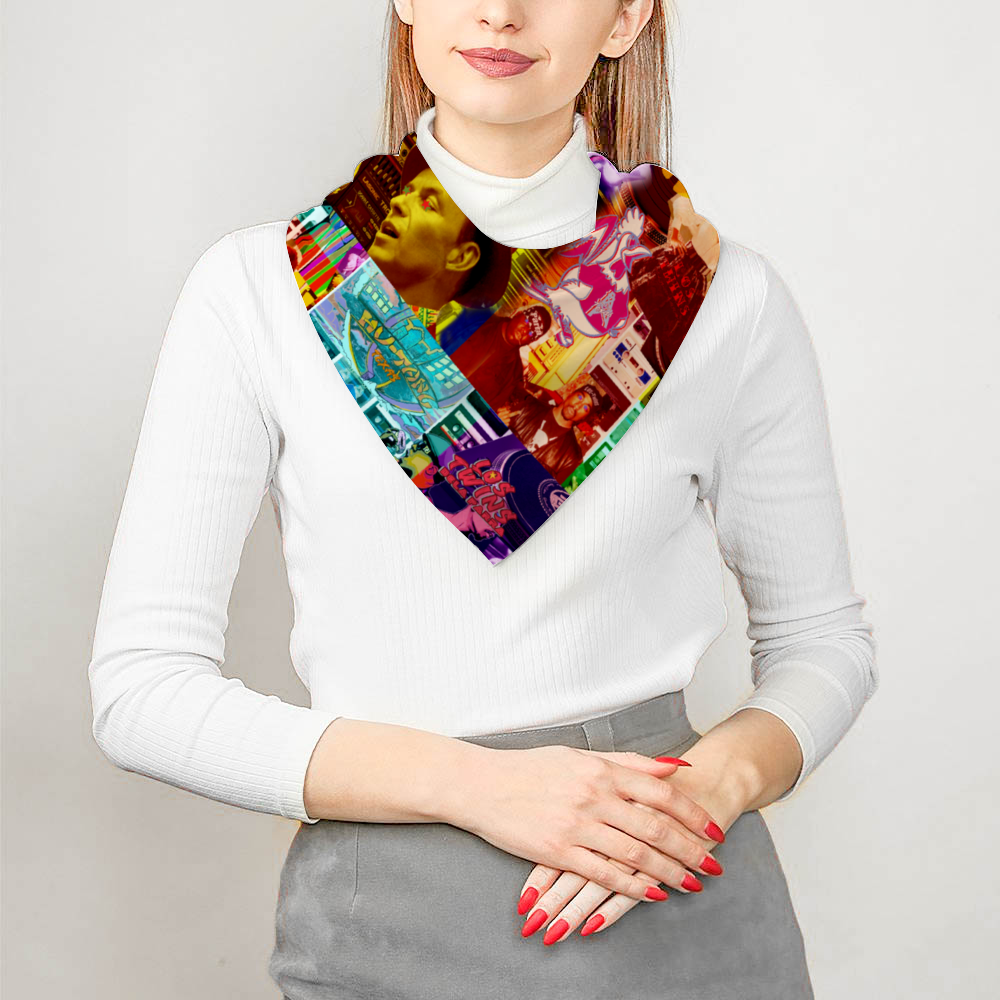 Gansters Ball Silk-liked Scarf 36" x 36" Thin Satin Shawl