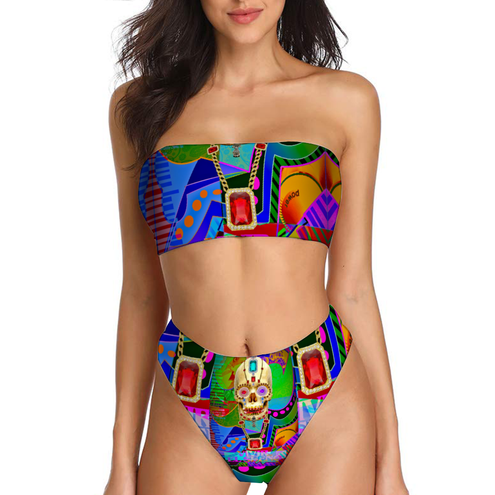 Vivir El Sueno Women's Bandeau Bikini 2-piece Swimsuit