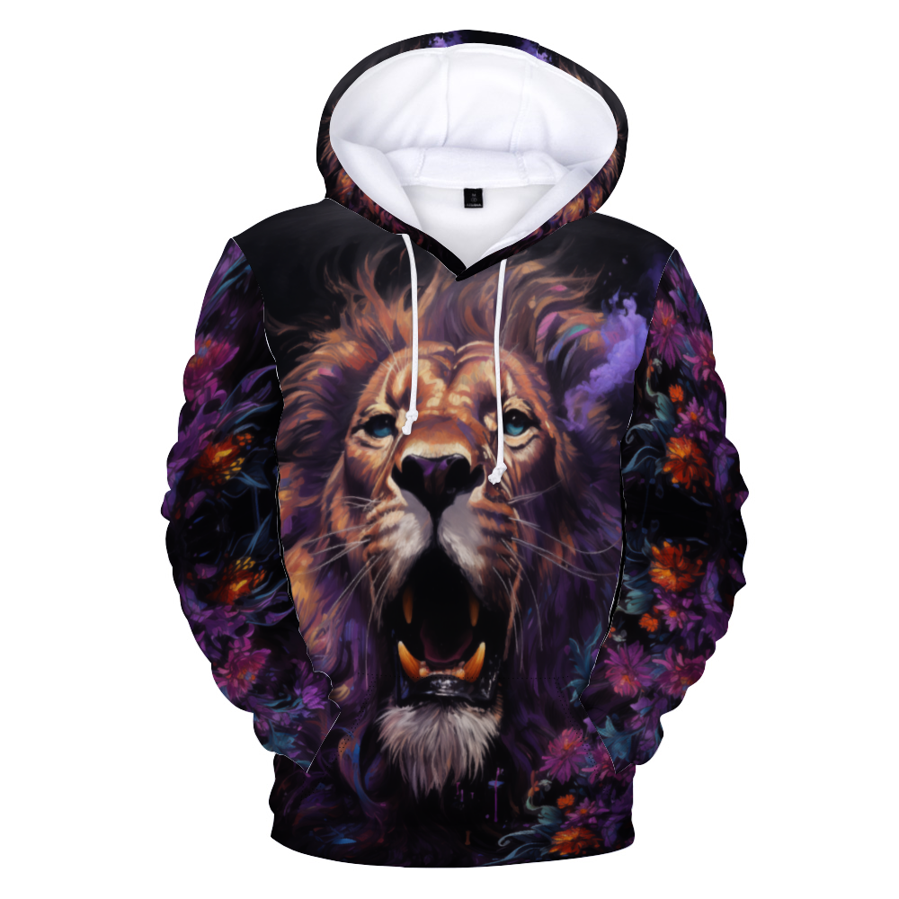 King of The Jungle Hoodies Unisex All Over Print Plush Hoodies with Pockets