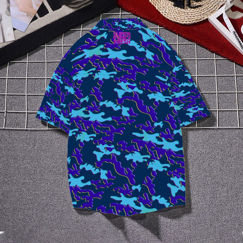 Blue Camo Fumando Escandalo Short Sleeves Shirt Unisex Shirts