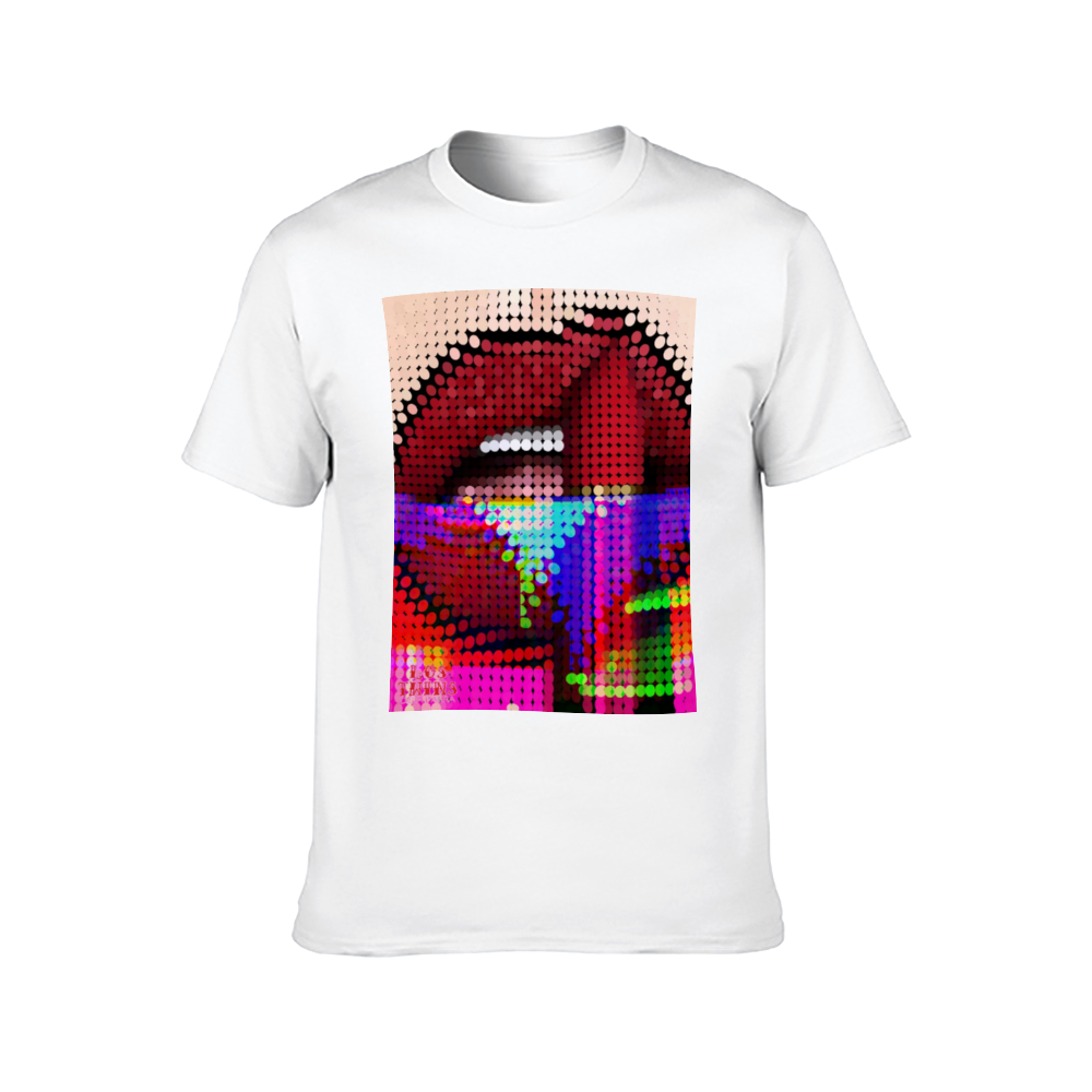 Digital Lipstick Multicolor T-Shirt DTG | Gildan HA00