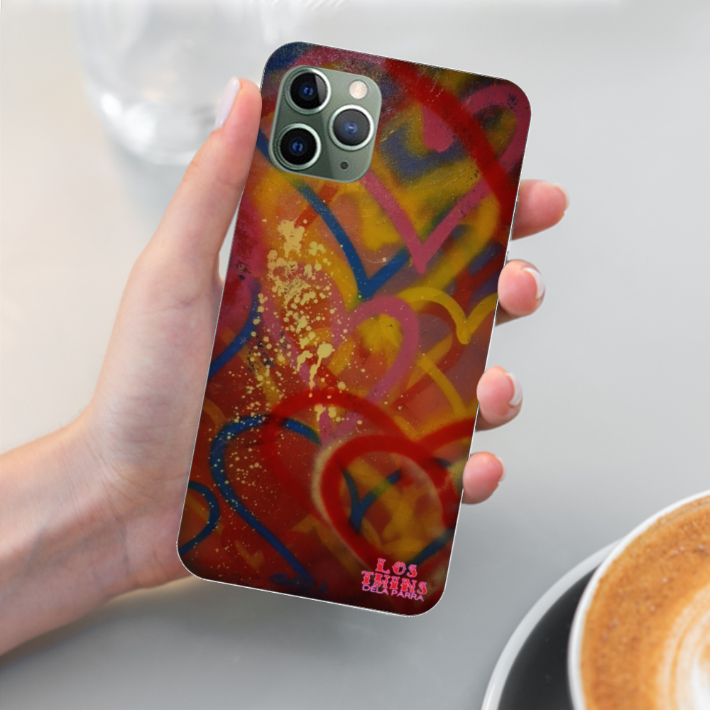 Graffiti Hearts Apple iPhone 11 Pro Soft TPU/Glass Phone Case