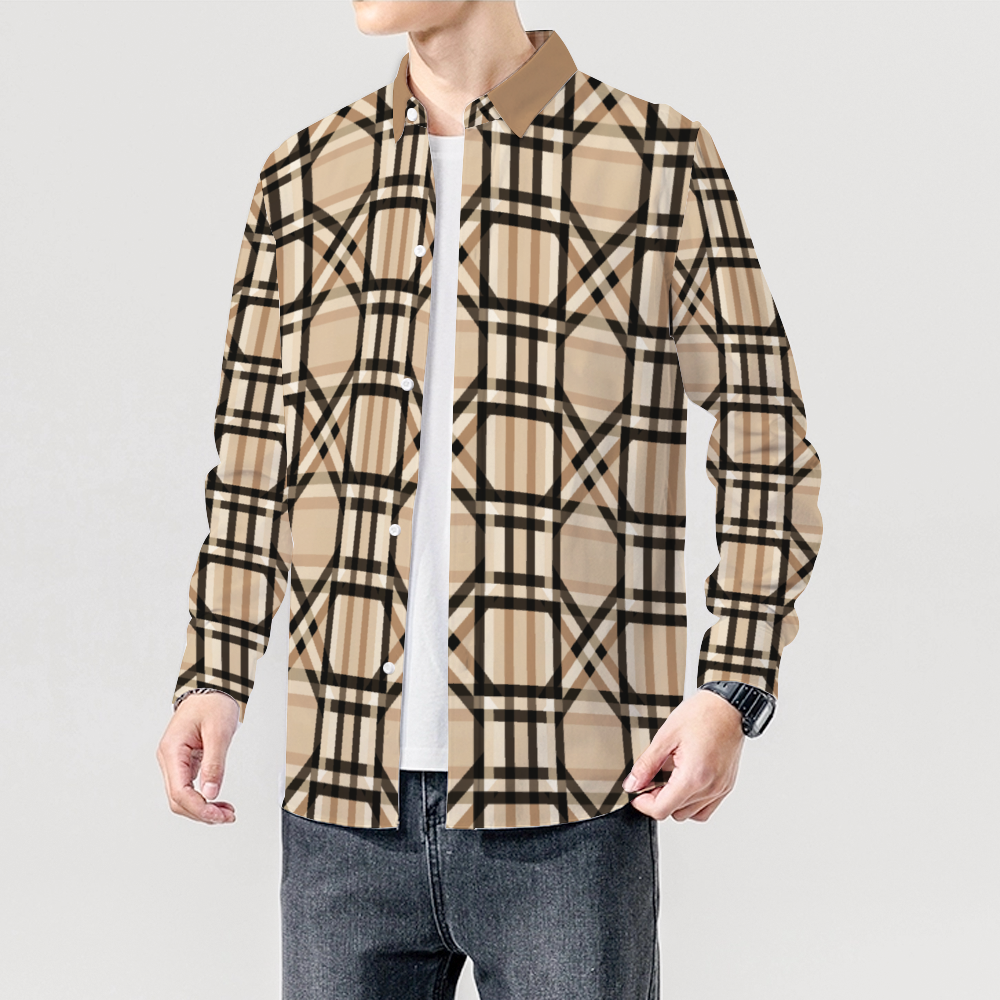Custom Long Sleeve Unisex Shirts Button Up T-shirts