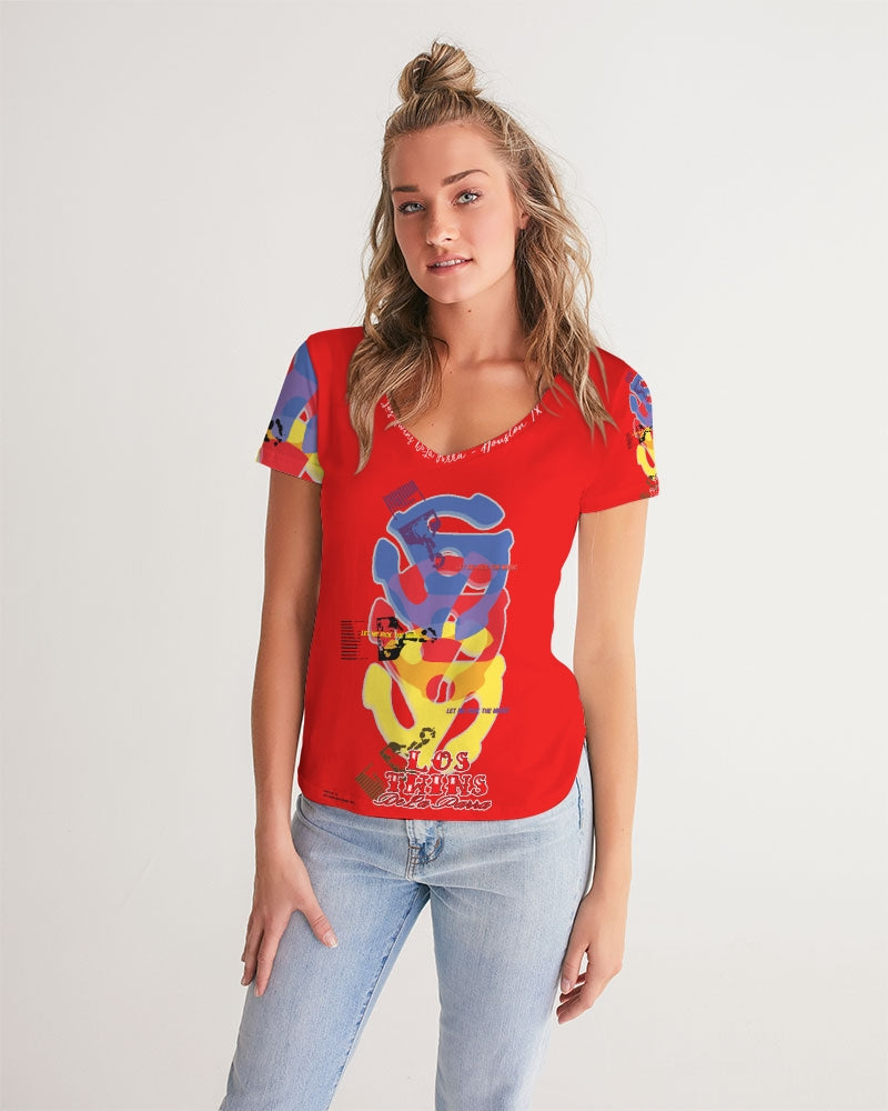Old Blue Women's V-Neck Tee