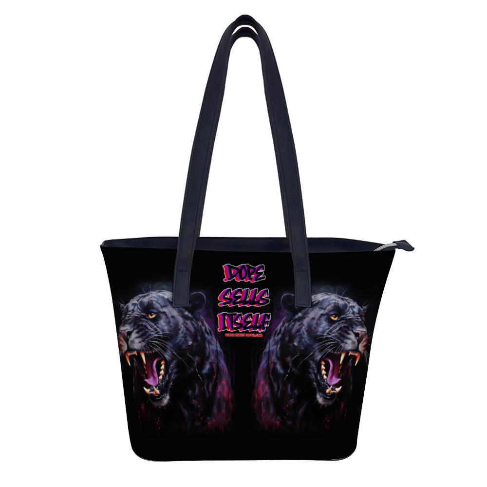 Panther Purr Vegan Leather Handbags Shoulder Bags