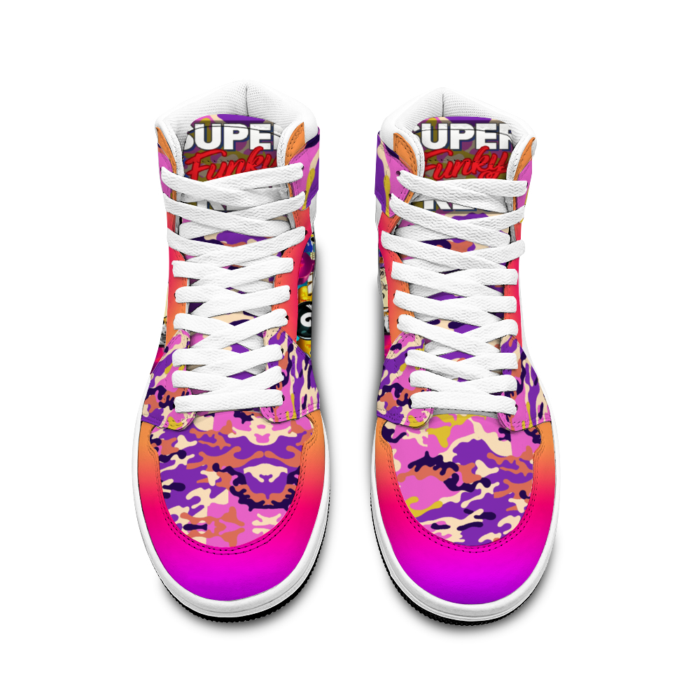 Canetloupe Camo Sneakers with Double Trouble Basketball Sports Shoe