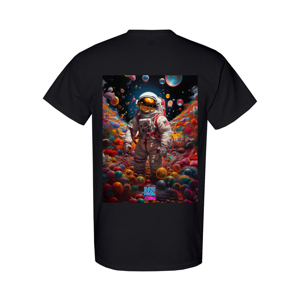 Bubble Gum Astronaut Custom Unisex Cotton T-shirts Gildan 5000 Short Sleeve Casual Loose Shirts Tees