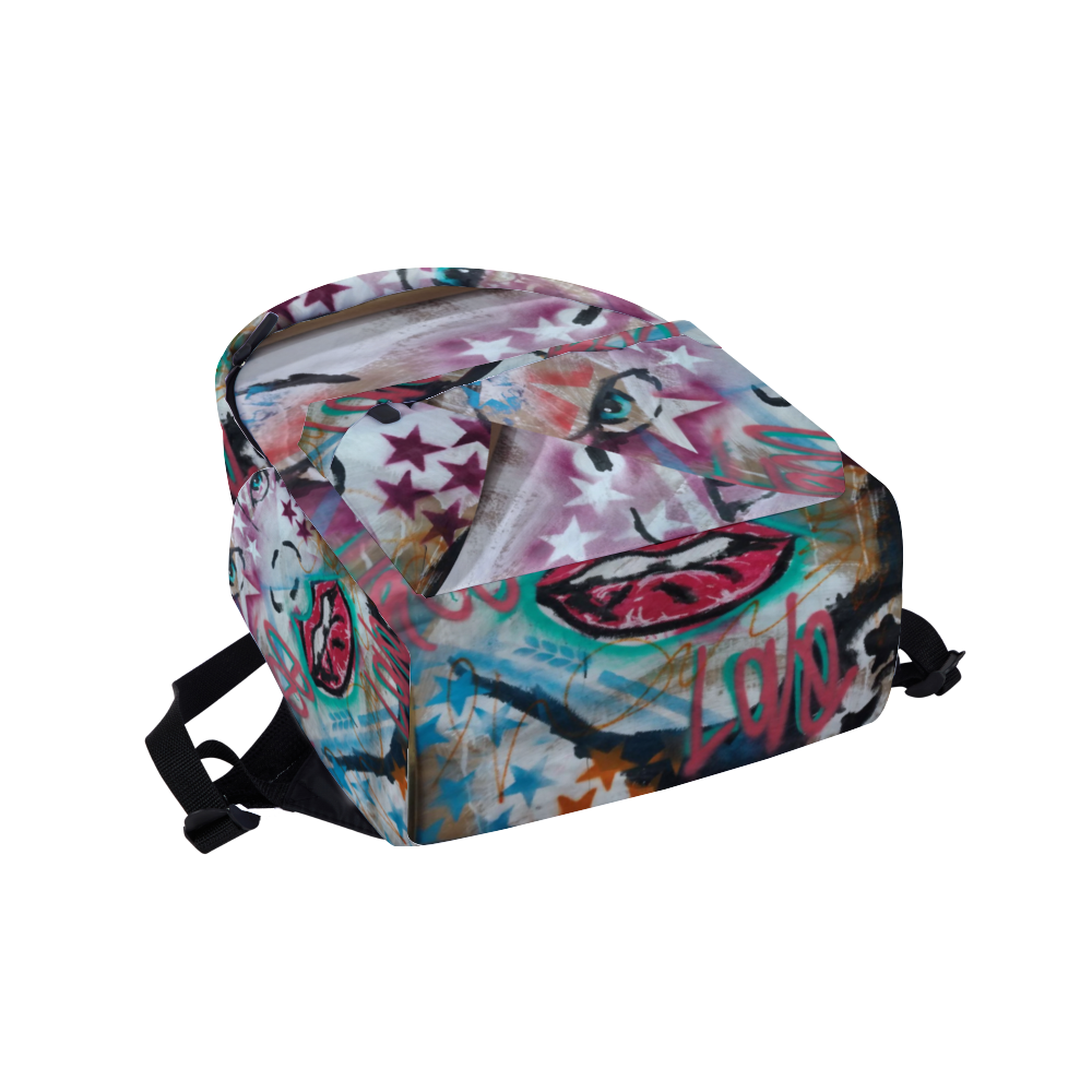Free Love Zippered Travel Backpack 14" x 18" x 4" Schoolbag