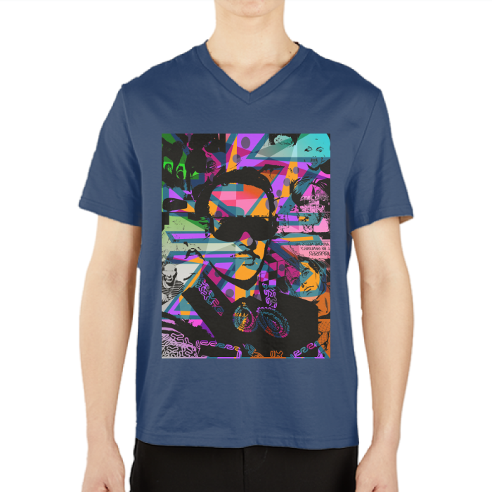 Infante DeLa Parra Men's Casual V-Neck Short Sleeve T-Shirts