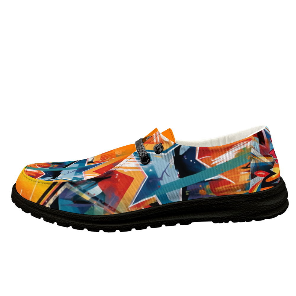 Black/White Sole Custom Graffiti Loafer