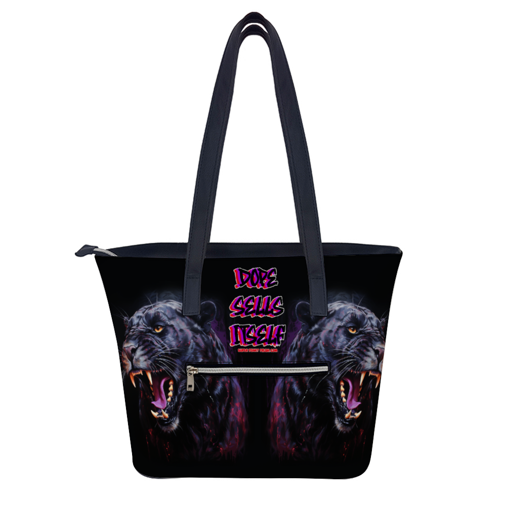 Panther Purr Vegan Leather Handbags Shoulder Bags