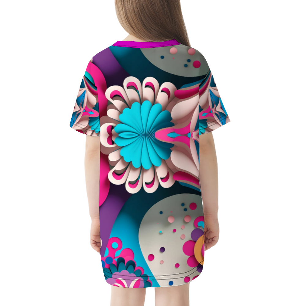 Flower Power Baby Girl Dresse Short SleeveSummer Dresses