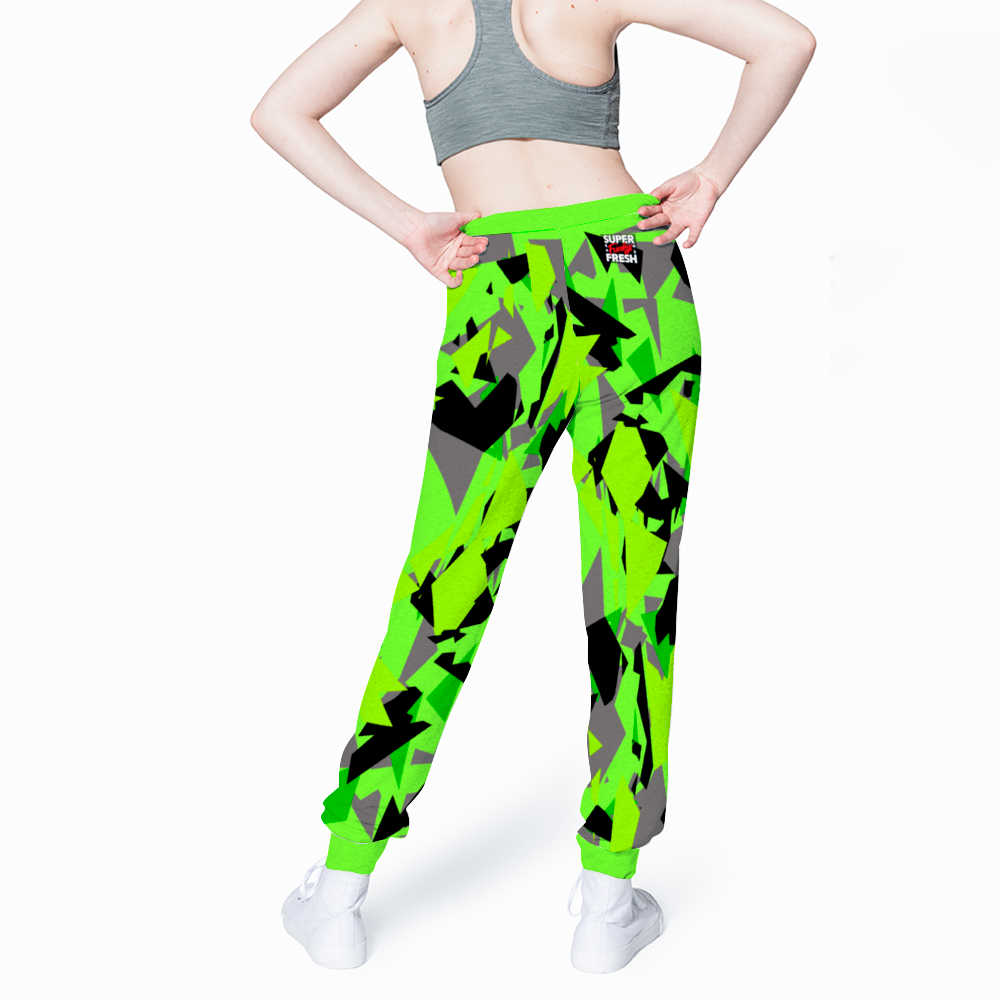 Super Funky Fresh Camo Green/Yellow/Grey Jogger Pants