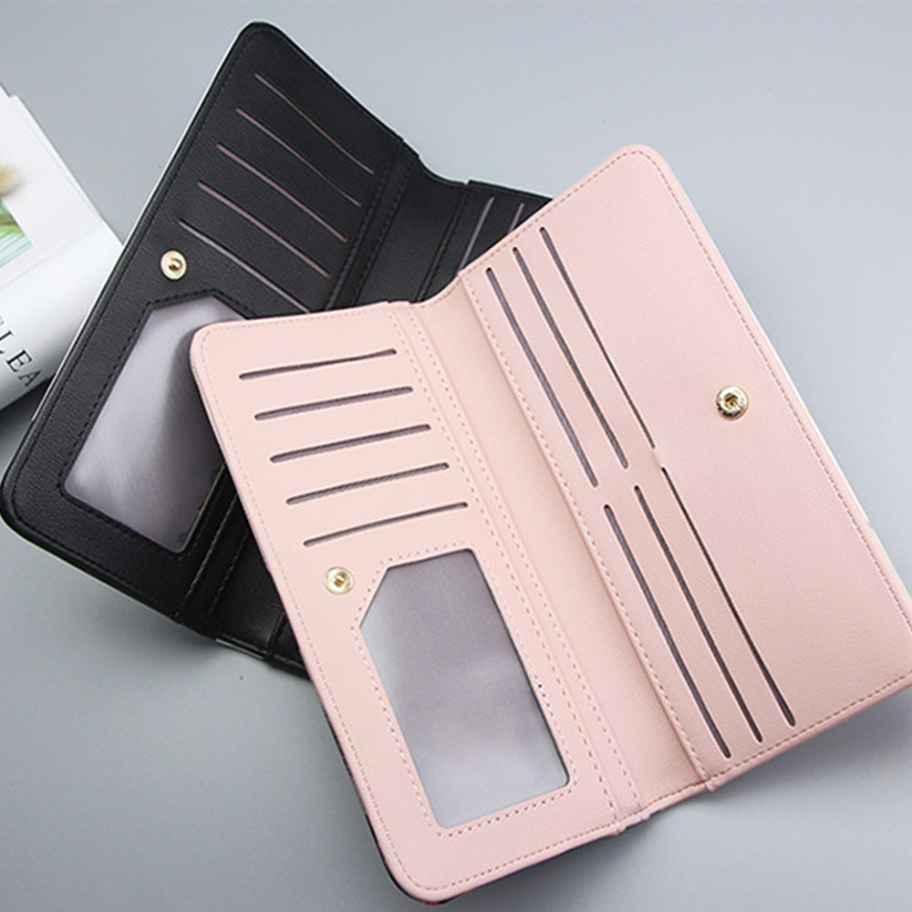The Eye of Suess Black/Pink Long Wallet