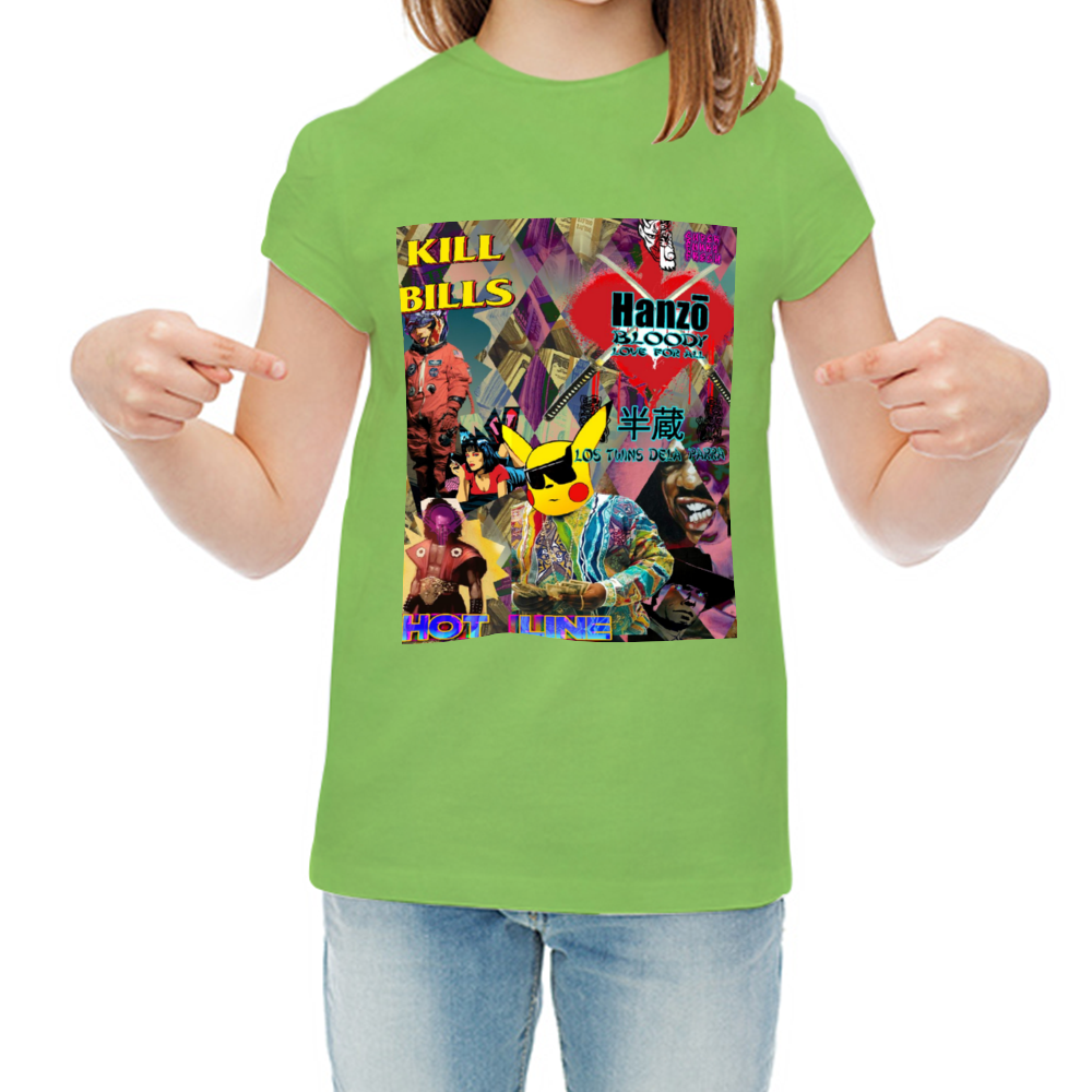 Kill Bills Children's Short Sleeve T-Shirt Offset Heat Transfer Print | Gildan 76000B