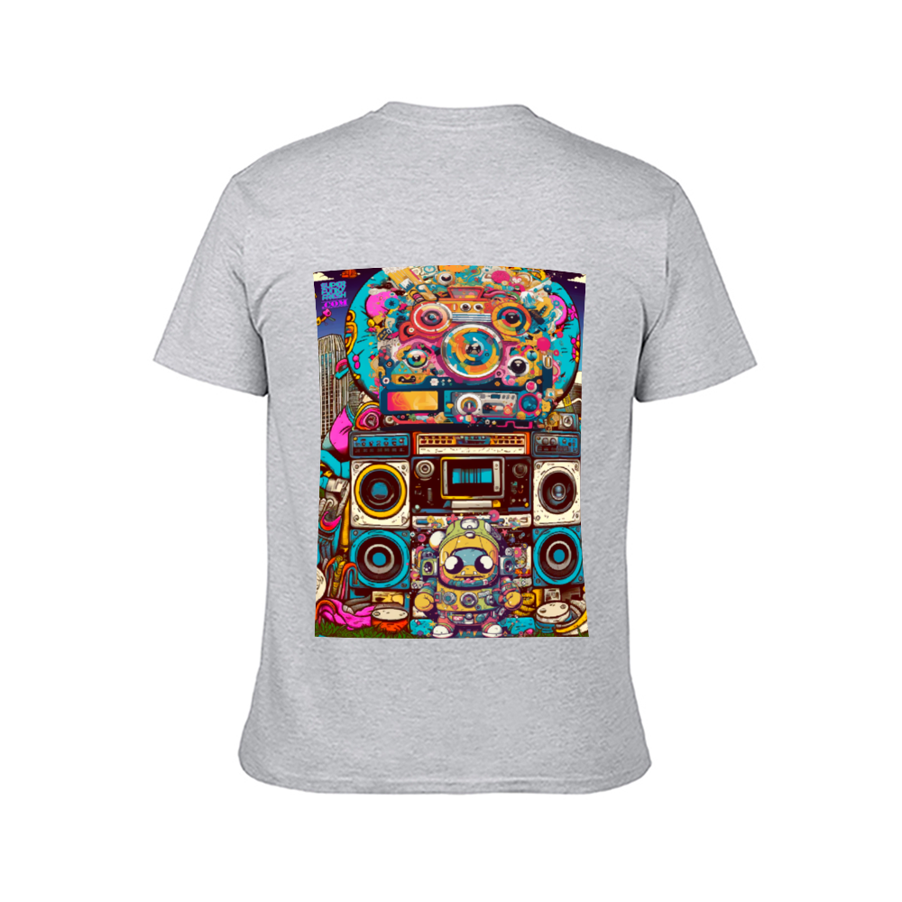 Super Funky Fresh DJ Monkey & Graffiti Back T-Shirts Tees | Gildan 76000