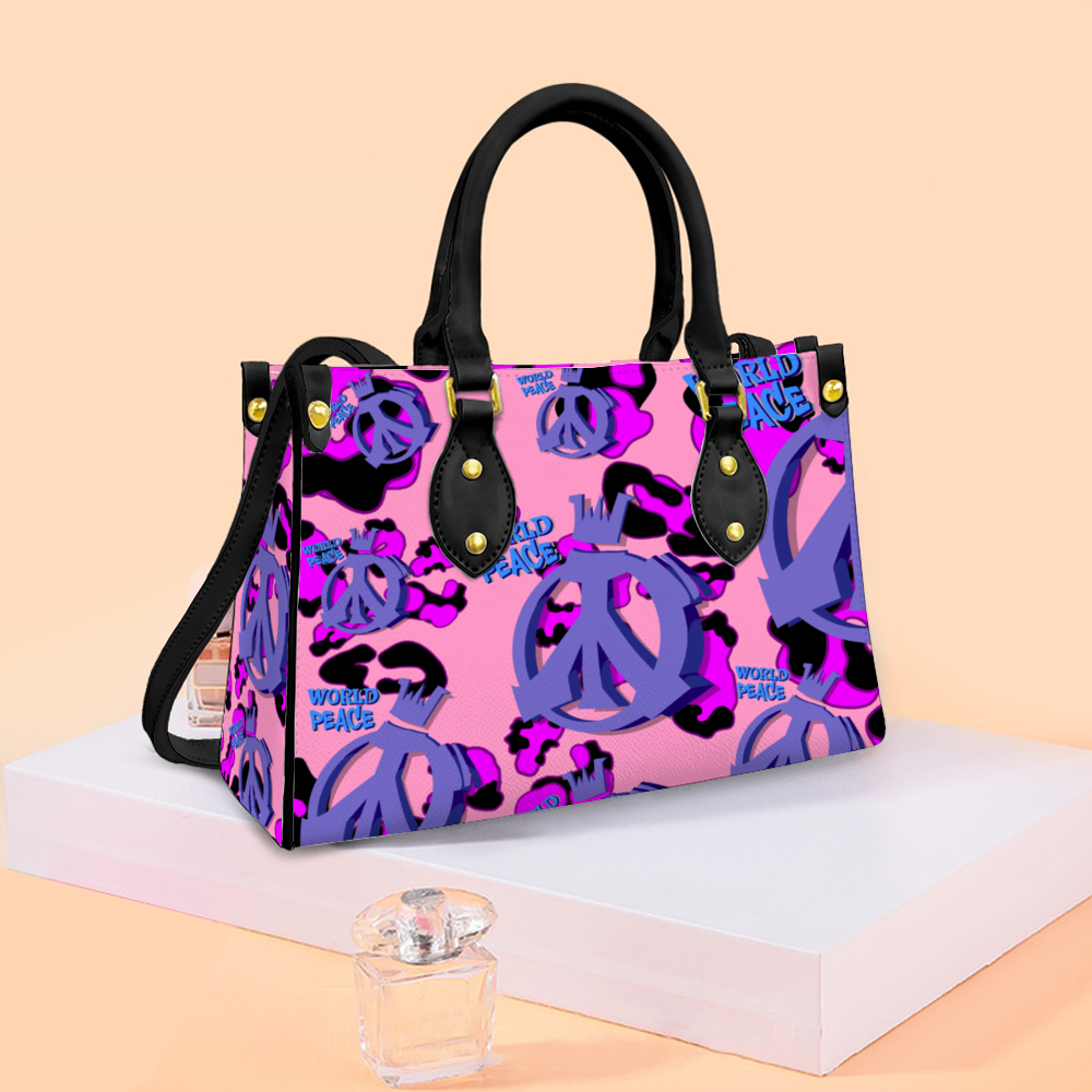 World Peace Women's Vegan Leather Handbag Custom Bag