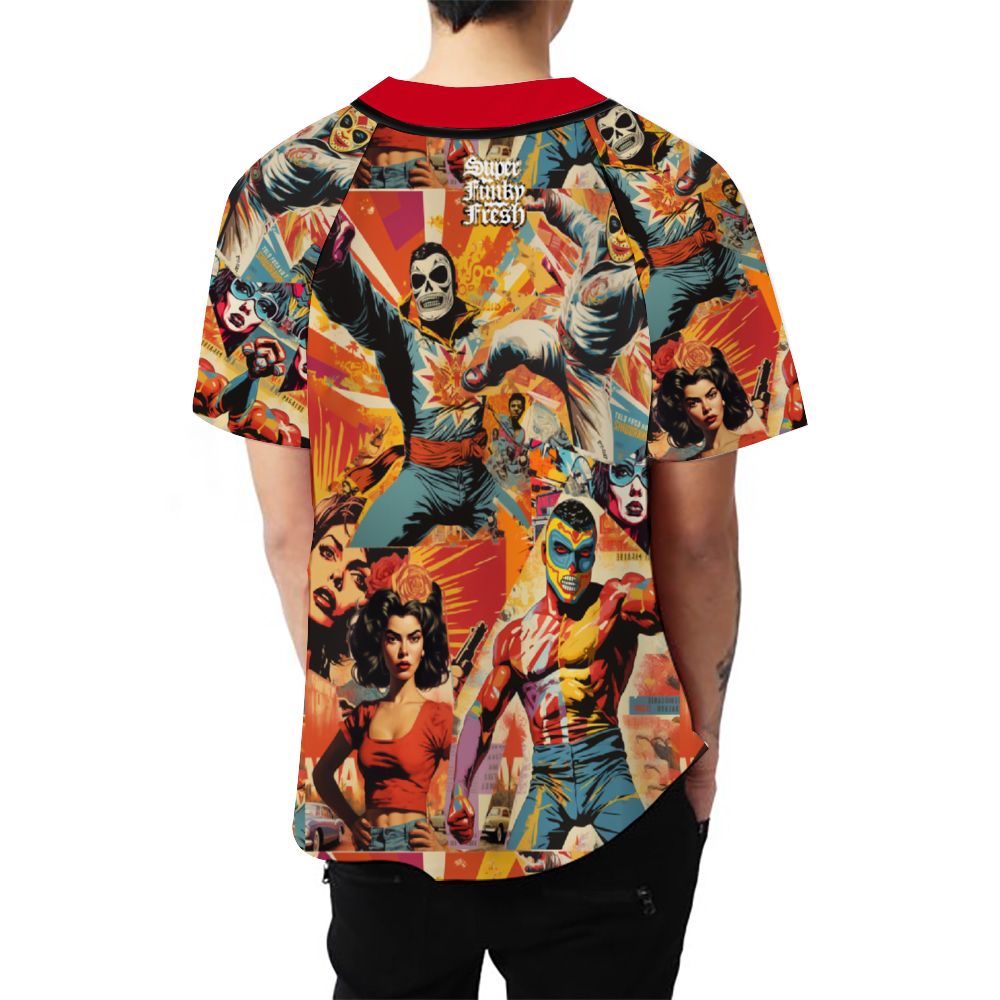 Mucha Lucha Unisex All Over Print Baseball Jersey Sports Jersey