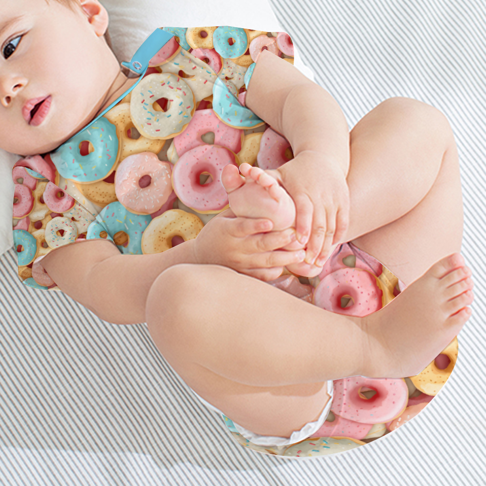 Doughnut Kid Baby's Short Sleeve Romper Jumpsuit