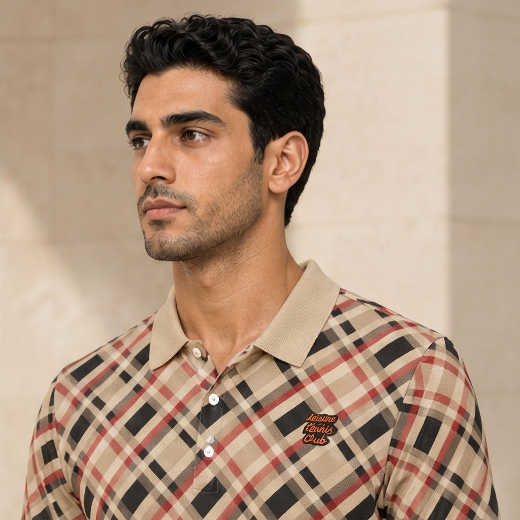 All-Over Print Men's Polo Shirt|Bonded Seam