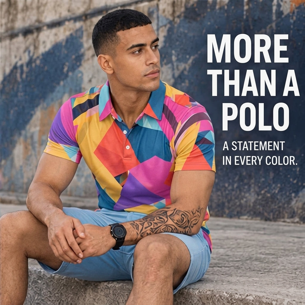 All-Over Print Men's Polo Shirt