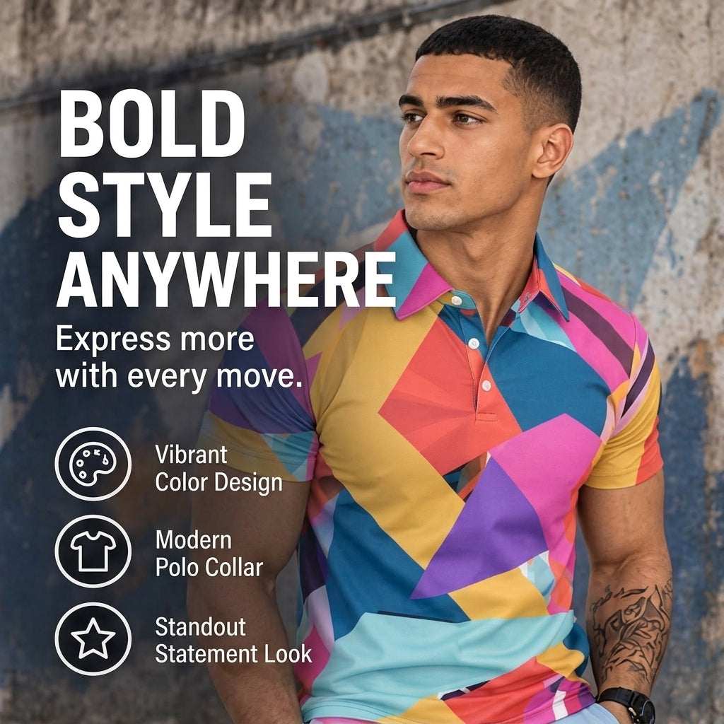All-Over Print Men's Polo Shirt